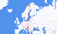 เที่ยวบิน จาก มอสต้า, บอสเนียและเฮอร์เซโกวีนา ไปยัง Kiruna, สวีเดน