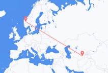 Flights from Qarshi, Uzbekistan to Sogndal, Norway