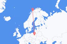 Flug frá Bardufoss, Noregi til Varsjár, Póllandi