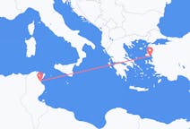 出发地 突尼斯出发地 恩菲达目的地 希腊米蒂利尼的航班