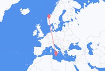 出发地 马耳他出发地 马耳他目的地 挪威松达尔的航班