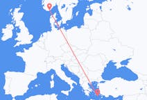 Flights from Astypalaia, Greece to Kristiansand, Norway