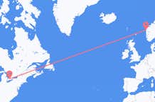 Vluchten van Londen, Canada naar Florø, Noorwegen