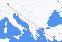 Flights from Antalya in Turkey to Memmingen in Germany