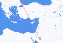 Flyreiser fra Tabuk, Saudi-Arabia til Istanbul, Tyrkia