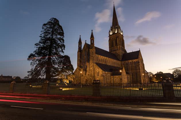 photo of view of cathedral in killarney at night, Killarney, Ireland.