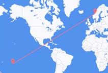 Flights from Rarotonga, Cook Islands to Trondheim, Norway