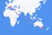 Flug frá Hobart, Ástralíu til Palermo, Ítalíu