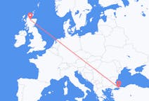 Flyreiser fra Istanbul, til Inverness