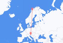 Flyg från Ljubljana, Slovenien till Narvik, Norge