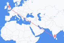 Flights from Madurai, India to Birmingham, England