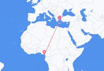 Flyreiser fra Malabo, Ekvatorial-Guinea til Mykonos, Hellas