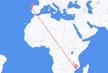 Flyg från Quelimane, Moçambique till Porto, Portugal