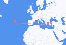 Flights from Corvo Island, Portugal to Antalya, Turkey