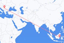 Flyg från Balikpapan, Indonesien till Belgrad, Serbien