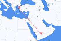 Flights from Sharurah, Saudi Arabia to İzmir, Turkey