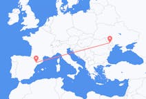 Flyreiser fra Lleida, Spania til Chișinău, Moldova