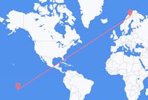 Flüge von Tahiti, Französisch-Polynesien nach Kiruna, Schweden