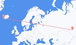 Vols depuis la ville de Reykjavik vers la ville de Novossibirsk