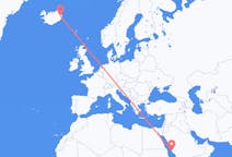 Flights from Jeddah to Egilsstaðir