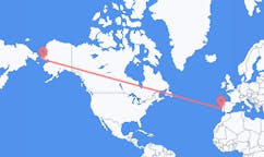 Flyg från Nome, USA till Lissabon, Portugal