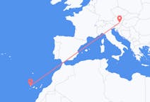 Flights from Santa Cruz de La Palma, Spain to Graz, Austria