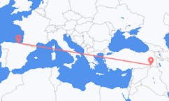 Vluchten van Şırnak naar Bilbao