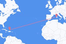 Flights from Cockburn Town, Turks & Caicos Islands to Alghero, Italy