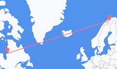 出发地 加拿大库朱瓦拉皮克目的地 挪威阿塔镇的航班