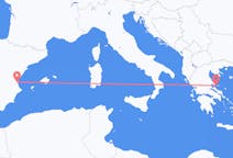 ギリシャのから スキアトス島、スペインのへ バレンシアフライト
