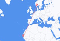 Flights from Dakar to Kristiansand