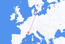 Flights from from Marseille to Copenhagen