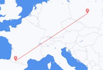 Flyrejser fra Lourdes, Frankrig til Łódź, Polen