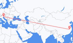 Vluchten van Huangshan, China naar Triëst, Italië