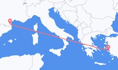 Vluchten van Perpignan naar Samos