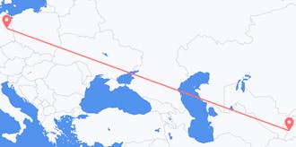Flyrejser fra Tadsjikistan til Tyskland