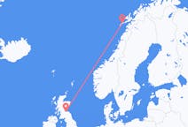 Vluchten van Leknes, Noorwegen naar Edinburgh, Schotland