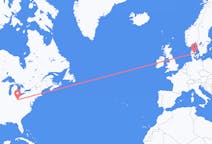 Flyg från Columbus, USA till Århus, Danmark