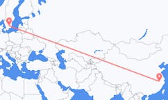 Lennot Huangshanin kaupungista, Kiinasta Växjölle, Ruotsiin