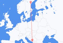Flights from Sundsvall, Sweden to Tivat, Montenegro