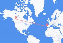 Flyrejser fra Dawson Creek, Canada til Lissabon, Portugal