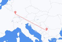 Loty z Niszu, Serbia z Strasburg, Francja