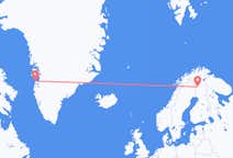Loty z Aasiaat, Grenlandia do Kolari, Finlandia