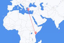 Flyreiser fra Malindi, Kenya til Karpathos, Hellas