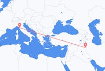 Flyg från Sulaymaniyya, Irak till Pisa, Italien