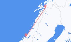 Vuelos de Narvik, Noruega a Ørland, Noruega