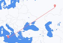 Flyrejser fra Ufa, Rusland til Valletta, Malta