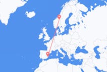 Flights from Røros, Norway to Alicante, Spain