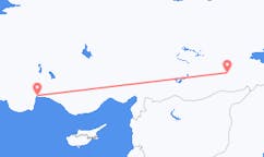 Lennot Batmanista, Turkki Antalyaan, Turkki