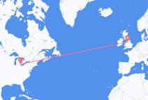 Flights from Detroit, the United States to Manchester, England